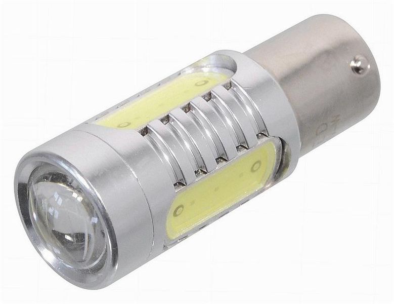 Žiarovka 4 SMD LED 12V Ba15S s rezistorom CAN-BUS ready biela