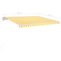 vidaXL Automatická markíza, LED a senzor vetra 450x350 cm, žltá/biela
