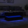 vidaXL Konferenčný stolík s LED svetlami čierny 90x50x40 cm