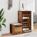 vidaXL Box Zásuvka Old Wood 40,5x40x40 cm Engineered Wood