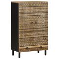vidaXL Highboard 60x33,5x100 cm Masívne hrubé drevo Mango