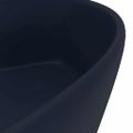 vidaXL Luxusné umývadlo, prepad, matné tmavomodré 36x13 cm, keramika