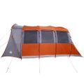 vidaXL Rodinný stan so strechou Šedá a oranžová 576 x 325 x 213 cm