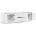 vidaXL TV skrinka s LED svetlami biela 160,5x41x50 cm