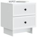 vidaXL Nočný stolík 2 ks Biela 43 x 34,5 x 47,5 cm Kompozitné drevo