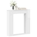 vidaXL Rám krbu Biela s vysokým leskom 100 x 20 x 100 cm