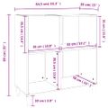 vidaXL Skrinka na platne čierna 84,5x38x89 cm kompozitné drevo