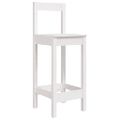 vidaXL Barové stoličky 2 ks biele 40x41,5x112  cm borovicový masív