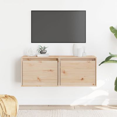 vidaXL Nástenné skrinky 2 ks 45x30x35 cm masívne borovicové drevo