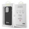 Guess puzdro pre iPhone 15 Pro 6,1" GUHCP15LPMSDGSK čierne HC PU Disco Script Metal