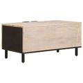 vidaXL Konferenčný stolík Biela 80 x 50 x 40 cm Masívne mango drevo