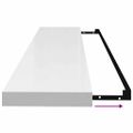 vidaXL Plávajúce nástenné police 2ks, lesklé biele 120x23,5x3,8cm, MDF