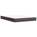 vidaXL Boxspring posteľ s matracom tmavohnedá 140x190 cm látka