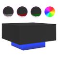 vidaXL Konferenčný stolík s LED svetlami čierny 55x55x31 cm