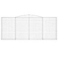 vidaXL Oblúkové gabiónové koše 5ks 400x50x160/180cm pozinkované železo