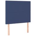 vidaXL Posteľ boxsping s matracom a LED modrá 90x200 cm látka