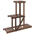 vidaXL Stojan na kvetiny 81x25x75,5 cm masívna jedľa