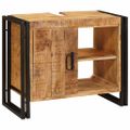 vidaXL Skrinka pod umývadlo Hnedá 71 x 33 x 58 cm Masívne mango drevo