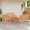 vidaXL Záhradný lounge set 5 ks Hnedá Pevné akáciové drevo
