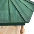 vidaXL Krmítko pre vtáky osemuholník masívne jedľové drevo 33x30 cm