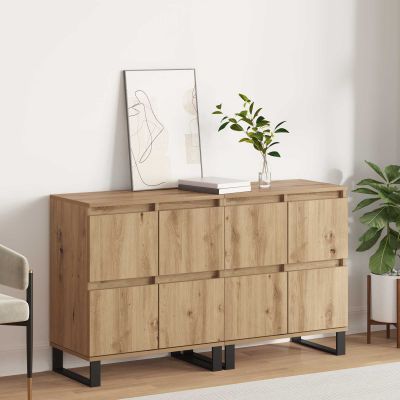 vidaXL Servírovacia skriňa 2 pcs Remeselný dub 60 x 35 x 70 cm