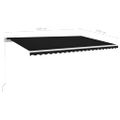 vidaXL Ručne zaťahovacia markíza 500x350 cm antracitová