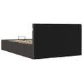 vidaXL Hydraulický posteľný rám+úložný priestor, LED, látka 140x200 cm
