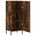 vidaXL Komoda dymový dub 34,5x34x90 cm spracované drevo