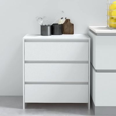 vidaXL Komoda, biela 70x41x75 cm, kompozitné drevo