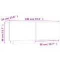 vidaXL Nočný stolík sivý sonoma 100x35x40 cm spracované drevo