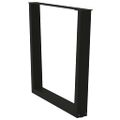 vidaXL Nohy k jedálenskému stolu v tvare V, 3 ks, čierne, 90 x (72-73,3) cm, oceľ