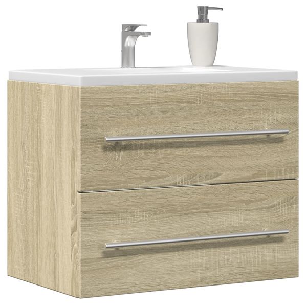 vidaXL Skrinka pod umývadlo, dub sonoma 60x38,5x48cm, kompozitné drevo