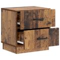 vidaXL Nočný stolík Staré drevo 43 x 34,5 x 44,5 cm Kompozitné drevo