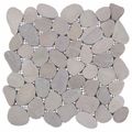 vidaXL Kamenné dlaždice Sivohnedá 30 x 30 cm Riečny štrk
