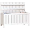 vidaXL Záhradný úložný box biely 108x42,5x54 cm masívna borovica