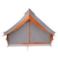 vidaXL Tipi stan 8-miestny Šedá a oranžová taft