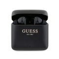 Guess Bluetooth slúchadlá GUTWSSU20ALEGK TWS + nabíjacia stanica čierna Potlačené logo