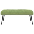 vidaXL Lavica s gombíkovým prešívaním Svetlo zelená 110 x 40 x 46 cm