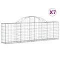 vidaXL Oblúkový gabionový kôš 7 ks 200x30x60/80 cm pozinkované železo