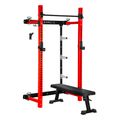 Multifunkčný skladací posilňovací stojan - Power Rack HMS KLT34 červený