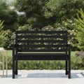 vidaXL Záhradná lavica čierna 109x48x91,5 cm masívna borovica