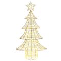 vidaXL Vianočný stromček 160 LED Teplá biela 151 cm PET