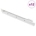 vidaXL Posuv zásuvky 12 ks Biela 300 mm Oceľ