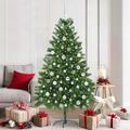 vidaXL Vianočný stromček s 300 LED-i so stojanom Zelená 180 cm PE