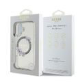 Puzdro Guess pre iPhone 16 6,1" GUHMP16SHFWFCK IML Flowers Wreath čierne MagSafe