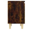 vidaXL Nočné stolíky, nohy z masívu 2 ks, tmavý dub 40x30x50 cm