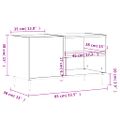 vidaXL Skrinka na platne čierna 85x38x48 cm kompozitné drevo