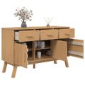 vidaXL Komoda OLDEN, hnedá 114x43x73,5 cm, borovicový masív