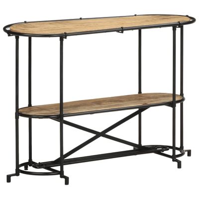 vidaXL Konzolový stolík 110x42x76 cm surový mangový masív