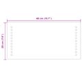 vidaXL Zrkadlo do kúpeľne s LED Priehľadná 40 x 20 cm tvrdené sklo